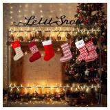 Soaoo Metal Christmas Stocking Holder Stand 33.5 x 30 x 8.3 Inch