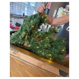 $70 GOFLAME 5 ft Pre-lit Christmas Tree with 150 Lights, Sturdy Stand