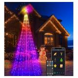 $190 9ft Outdoor Christmas Tree 478 LEDs, Smart Spiral Cone Tree