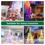 $190 9ft Outdoor Christmas Tree 478 LEDs, Smart Spiral Cone Tree