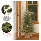 $75 National Tree Co. Pre-Lit Artificial Mini Christmas Tree, 3 Feet