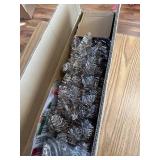 6 ft Prelit Rose Gold Tinsel Pencil Tree, 100 UL Incandescent Lights