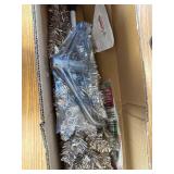 6 ft Prelit Rose Gold Tinsel Pencil Tree, 100 UL Incandescent Lights