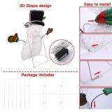 2 piece- 30.3 Lighted Xmas Yard Decor 3pcs Snowman Family Outdoor