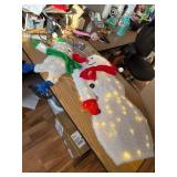 2 piece- 30.3 Lighted Xmas Yard Decor 3pcs Snowman Family Outdoor