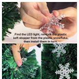 $50 Juegoal 2 Pack Pre-Lit 3 FT Christmas Trees, 8 Lighting Modes