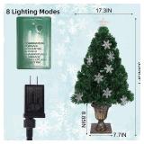 $50 Juegoal 2 Pack Pre-Lit 3 FT Christmas Trees, 8 Lighting Modes
