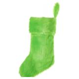 Christmas Stockings 14 Inch Faux Fur Gift Bags (Green)