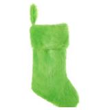 Christmas Stockings 14 Inch Faux Fur Gift Bags (Green)
