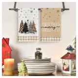 Artoid Mode Snowman Xmas Trees Kitchen Towels, 18x26", Set of 4