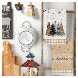 Artoid Mode Snowman Xmas Trees Kitchen Towels, 18x26", Set of 4