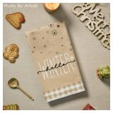 Artoid Mode Snowman Xmas Trees Kitchen Towels, 18x26", Set of 4