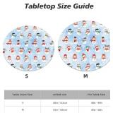 Christmas Snowman Winter Elastic Tablecloth, Fits 40-44" Round