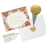 18 Seasons Greeting Cards, Envelopes, Foil & Emboss, 7.25x5.5