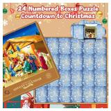2024 Christmas Jigsaw Puzzle Advent Calendar for Adults & Kids
