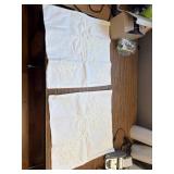 Elife 18x18 Snowflake Cotton Linen Pillow Covers, 1 Pair, White