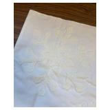 Elife 18x18 Snowflake Cotton Linen Pillow Covers, 1 Pair, White