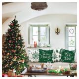 Lanpn Christmas Pillow Covers 18x18 Set of 4 - Green