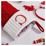 Senneny Christmas Stockings with Initials, 20 Letter K