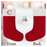 Senneny Christmas Stockings with Initials, 20 Letter K