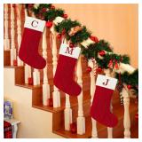 Senneny Christmas Stockings with Initials, 20 Letter K