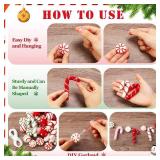 Syhood 36 Pcs Christmas Felt Candy Canes Ornaments Set