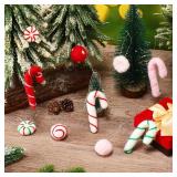 Syhood 36 Pcs Christmas Felt Candy Canes Ornaments Set