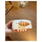 Hodao Gingerbread House Figurine, Ice Cream Car Design, 7.1" L