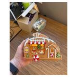 Hodao Gingerbread House Figurine, Ice Cream Car Design, 7.1" L