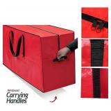 Christmas Tree Storage Bag - Fits Up to 7.5 ft Trees (Red, Small)
