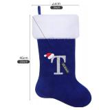 20.5In Monogram Embroidered Letter Christmas Stocking (A)