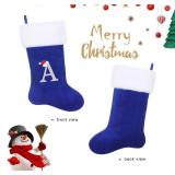 20.5In Monogram Embroidered Letter Christmas Stocking (A)