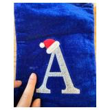 20.5In Monogram Embroidered Letter Christmas Stocking (A)