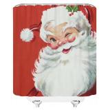 Sonernt Vintage Santa Claus Shower Curtain 68x72 Inches