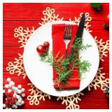 Eccliy Snowflake Placemat Set, 15 Inch Vinyl, Gold, 12 Pcs
