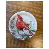 24Pcs Christmas Red Cardinal Paper Plates 7" for Party Tableware