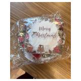 96 PCS Christmas Tableware Set Red Poinsettia Flora for 24 Guests