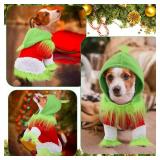 Abbylike Holiday Pet Green Hoodie Shirt & Hat (Classic, L)