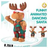 SdeNow Dancing Singing Red Nosed Reindeer Animated Plush Doll
