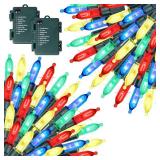 Joliyoou 100 LED 32ft Multicolor Xmas Lights, 8 Modes, Timer