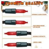 Joliyoou 100 LED 32ft Multicolor Xmas Lights, 8 Modes, Timer