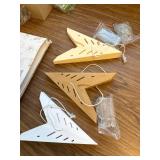 14-Point 18 Inch Paper Star Lantern Brown White Christmas Decor