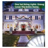 1500 LED Christmas String Lights, 492FT, 8 Modes, Cool White