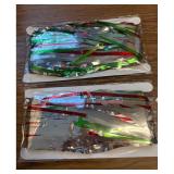 Sumind 6 Pack Foil Fringe Curtains - Red & Green Christmas