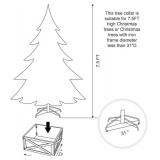 $48 Glitzhome White Wooden Tree Collar Stand Cover, 22" L