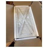$48 Glitzhome White Wooden Tree Collar Stand Cover, 22" L