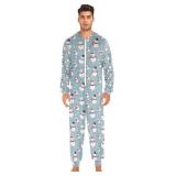 ALAZA Xmas Snowman Unisex Onesie Hoody Pajamas Jumpsuit