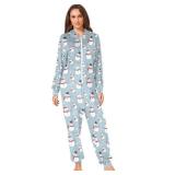 ALAZA Xmas Snowman Unisex Onesie Hoody Pajamas Jumpsuit