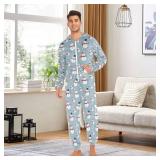 ALAZA Xmas Snowman Unisex Onesie Hoody Pajamas Jumpsuit