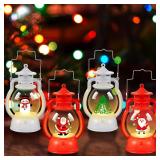 3Pcs Christmas LED Lantern Hanging Ornaments for Xmas Decor